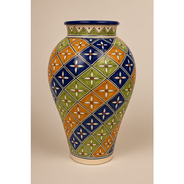 Moroccan Traditional Moroccan Vase Colorful For Sale - Image 3 of 3
