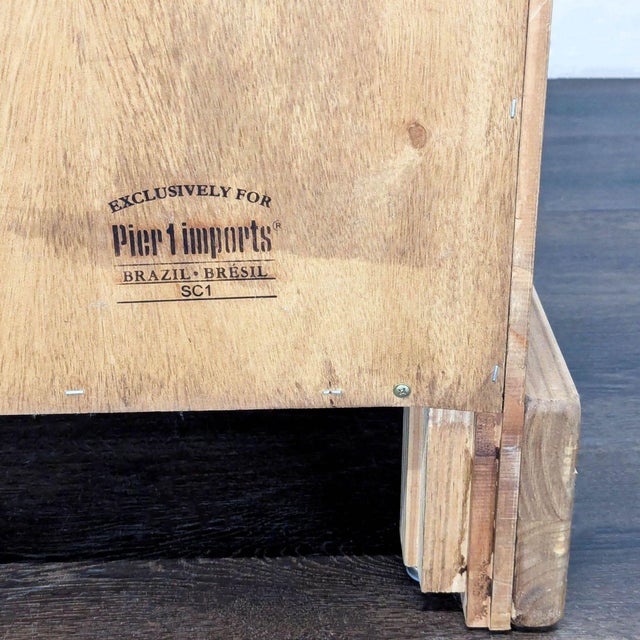 Pier 1 Imports Wooden Armoire For Sale - Image 11 of 11