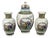 Oriental Vases in Japanese Polychrome Ceramic, Set of 3 For Sale