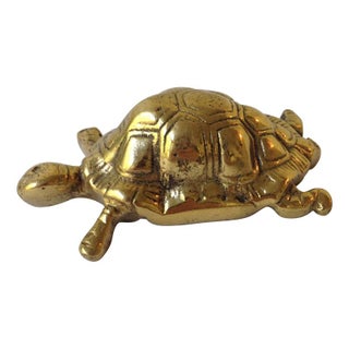 Vintage Brass Turtle For Sale