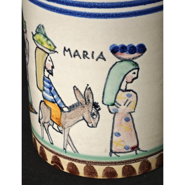 V. Pinto Vietri Vietri Ceramic Bottle Naive Copper Green Vietri 1960s For Sale - Image 9 of 14