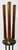 Mid-Century Modern Vintage Seymour MCM Iron and Wood Fireplace Tools on Stand For Sale - Image 3 of 5
