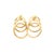 Contemporary Late 20th Century Pair of 14k Gold Interlocking Circle Earrings For Sale - Image 3 of 3