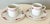 Art Deco Maxim’s De Paris Porcelain Espresso Cups and Saucers, Set of 2 Art Nouveau Style For Sale - Image 3 of 10