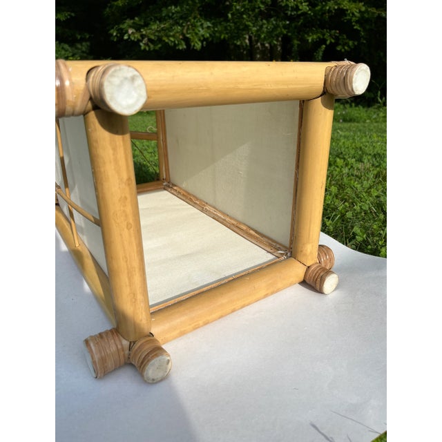 Wood Large Bamboo and Fabric Lantern For Sale - Image 7 of 9