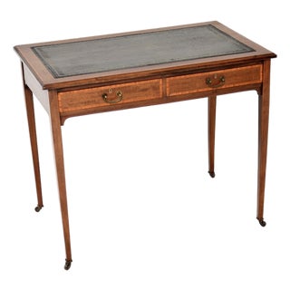 Antique Edwardian Inlaid Desk, 1900s For Sale