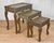 Vintage Traditional Rococo Leather Wrapped Nesting Tables - Set of 3 For Sale - Image 6 of 11