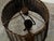 Wood Mid 20th Century English Woven Basket Single Light Floor Lamp on Circular Base For Sale - Image 7 of 7