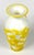 Pristine Vintage Chinese Peking Glass Vase Yellow Over White Carved Surface For Sale - Image 9 of 9