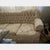 English Tufted Roll Arm Cream Damask Sofa With Three Down Filled, Removable, Reversible Cushions in Perfect Condition- Final Discounted Price! For Sale - Image 9 of 11