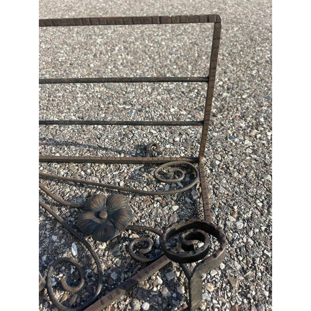 1930s Art Deco Wrought Iron Wall Mirror, 1930s For Sale - Image 5 of 10