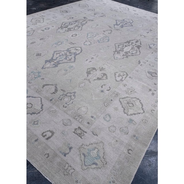 Turkish Turkish Oushak Rug 10'5" x 14'4" For Sale - Image 3 of 8
