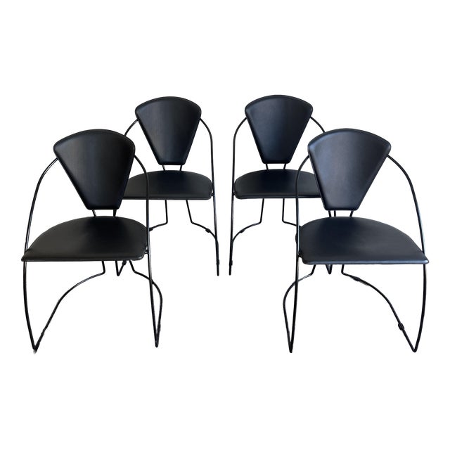 Linda Dining Chairs from Arrben, Italy, 1980s, Set of 4 For Sale