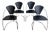 Linda Dining Chairs from Arrben, Italy, 1980s, Set of 4 For Sale