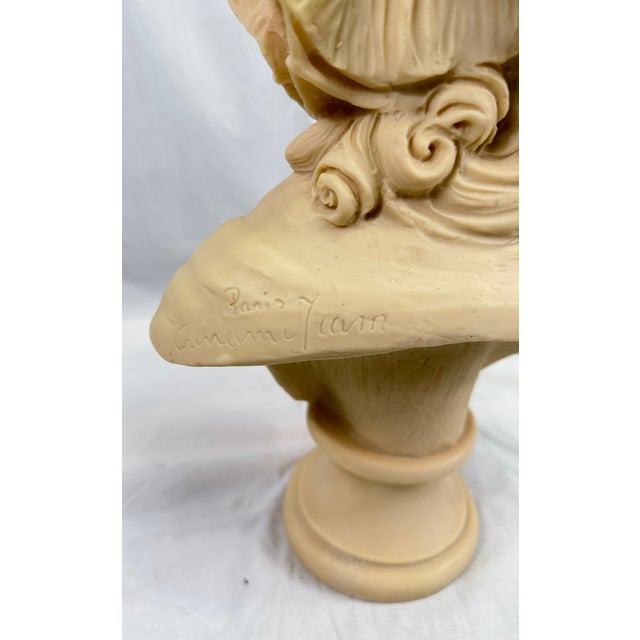 Early 20th Century Sculptural Bust of Young French Girl by Grinham Niam For Sale - Image 5 of 5