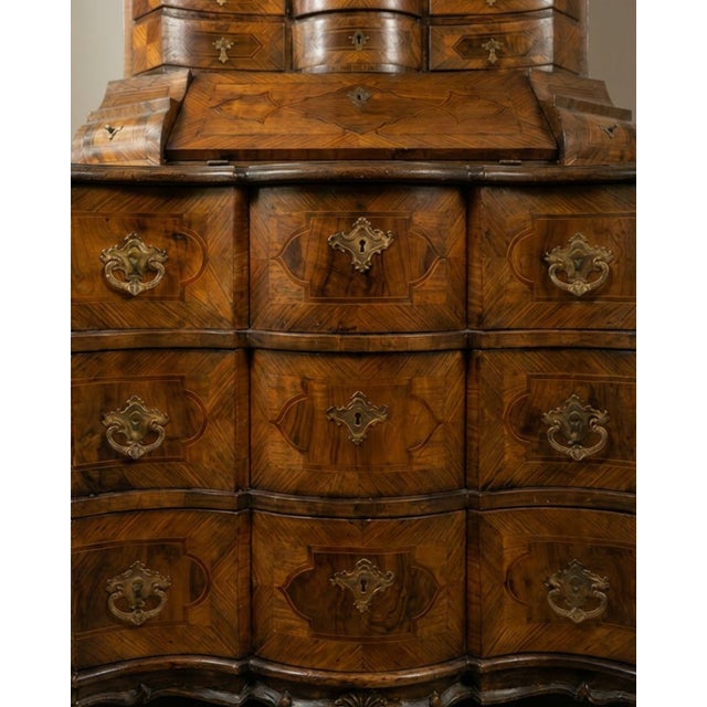 Antique Baroque Italian Secretaire À Abattant 1750 For Sale In Los Angeles - Image 6 of 7