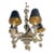 1930s French Hand Painted Porcelain Five Light Chandelier For Sale