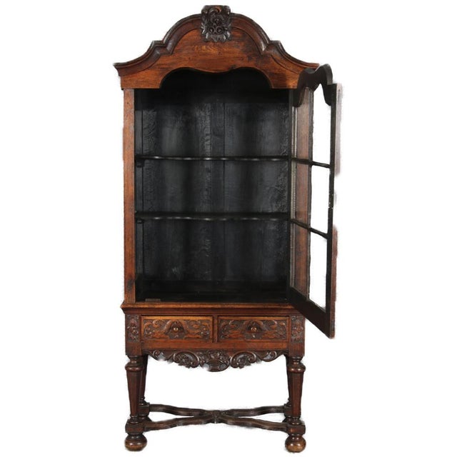 19 Century Baroque Showcase in Oak, 1800s For Sale - Image 4 of 18