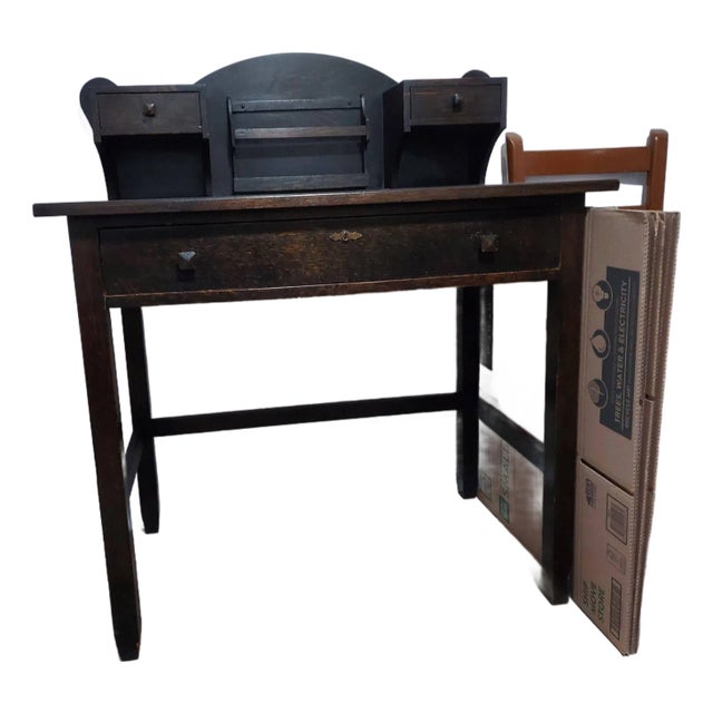 Marked Down--1910s Oscar Onken Co. Arts & Crafts-Style Writing Desk For Sale