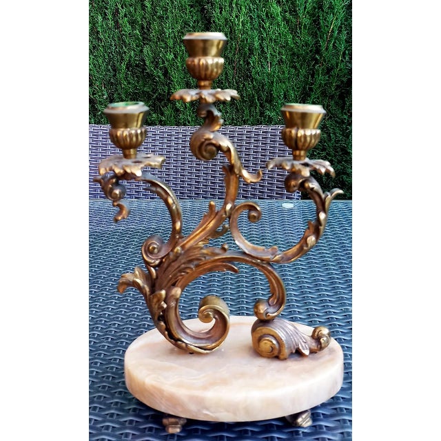 Vintage Marble and Bronze Chandeliers, 1930s, Set of 2 For Sale - Image 11 of 15
