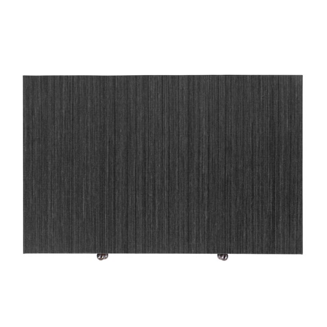 Nora 28 in. W Raffia 2 Drawer Nightstand with Top Open Shelf, Charcoal Raffia For Sale - Image 10 of 11