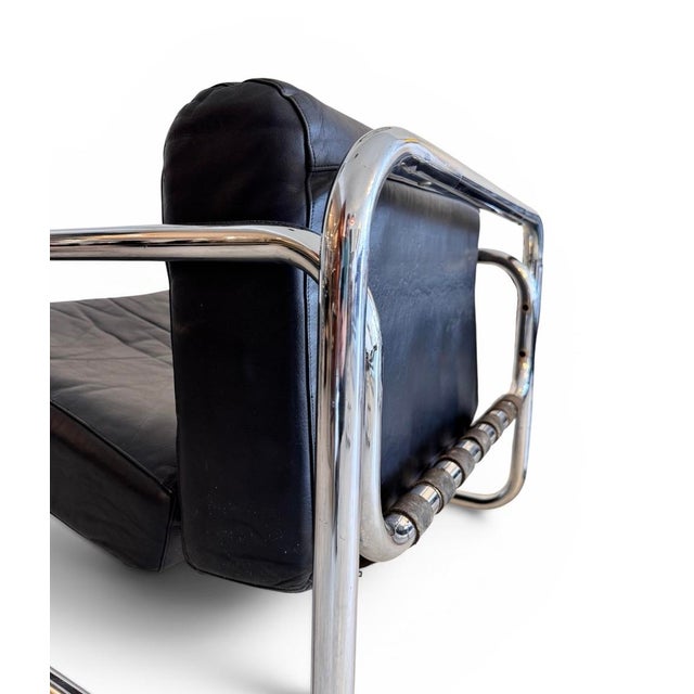 Leather and Chrome T2 Armchairs by Rodney Kinsman for Omk, 1969, Set of 2 For Sale - Image 6 of 12