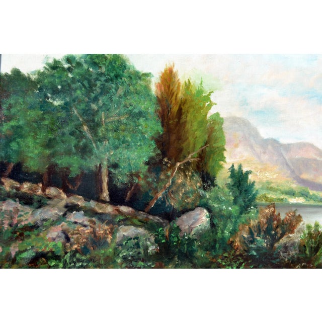 American Mountain Lake Landscape by Joseph Kleitsch For Sale - Image 3 of 7
