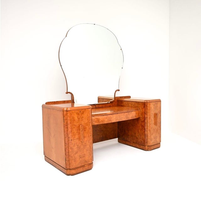 Art Deco Burr Walnut Dressing Table, 1930 For Sale - Image 10 of 10