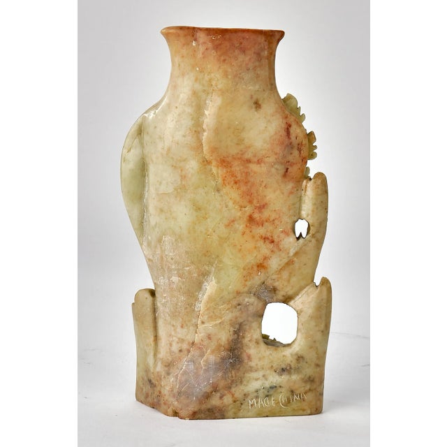 Early 20th Century Hand Carved Soapstone - Jade Vase For Sale In Los Angeles - Image 6 of 13