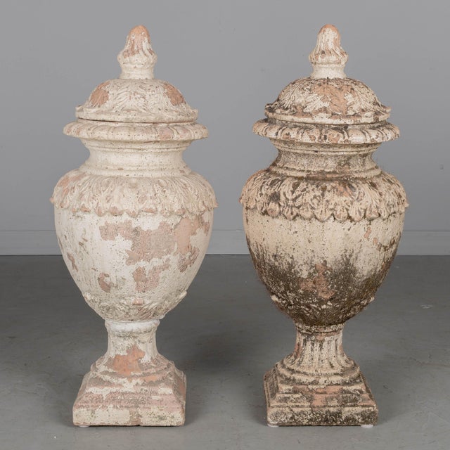 French Terracotta Garden Urn Pair For Sale In Orlando - Image 6 of 9
