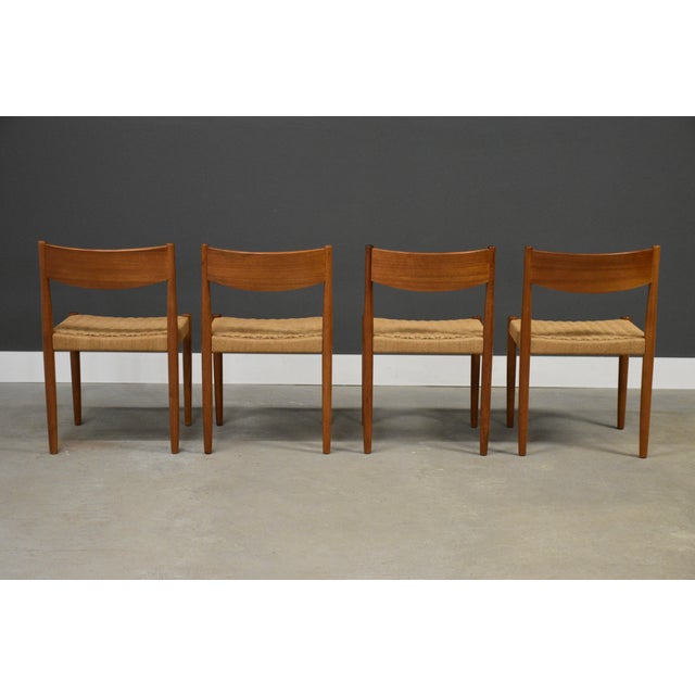 Mid-Century Modern 1970s Danish Modern Teak Dining Chairs by Poul Volther - Set of 4 For Sale - Image 3 of 10
