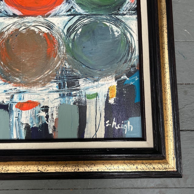 Abstract Contemporary Original Abstract Painting by Stephen Heigh “Paint Cans” For Sale - Image 3 of 5