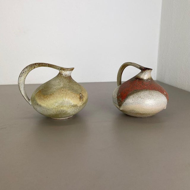 Pottery Vases 313 by Kurt Tschörner for Ruscha, Germany, 1960s, Set of 2 For Sale - Image 15 of 18