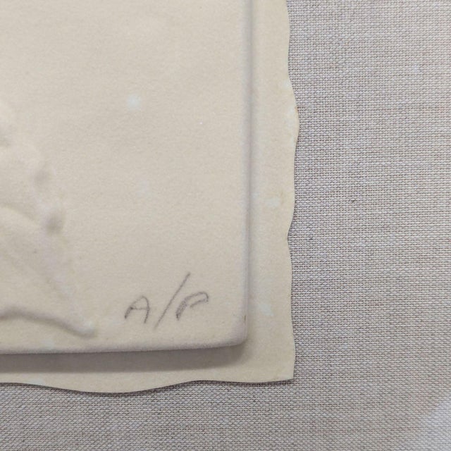 Large Artist Proof Embossed Rose Relief by Carole Gerst Katz – Lucite Floating Frame For Sale - Image 10 of 10