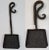 Vintage Wrought Iron Fireplace Tool Set with Stand Twisted Metal & Flower Design- 7 Pieces For Sale - Image 9 of 10
