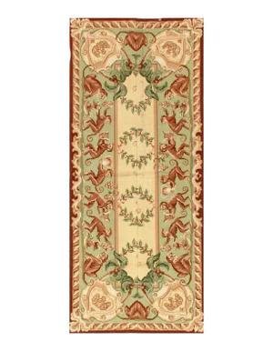 Pasargad Beige Needlepoint Rug-2'.5'' X 5'.8''