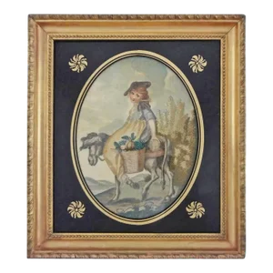 Early 19th Century Silkwork Embroidered Framed Picture