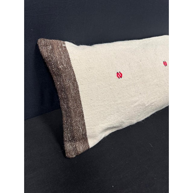 Turkish Hemp Pillow Cushion Natural Beige Brown Cushion Cover 14x45 #18011 Enhance your home decor with our Kilim Pillow...