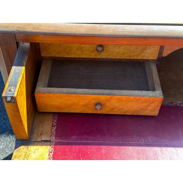 Antique Louis-Philippe Drop-Front Secretaire Desk in Walnut, 1800s For Sale - Image 9 of 18