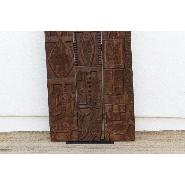 Mid 20th Century 73" Tall Beautifully Carved African Nupe Door For Sale - Image 5 of 7