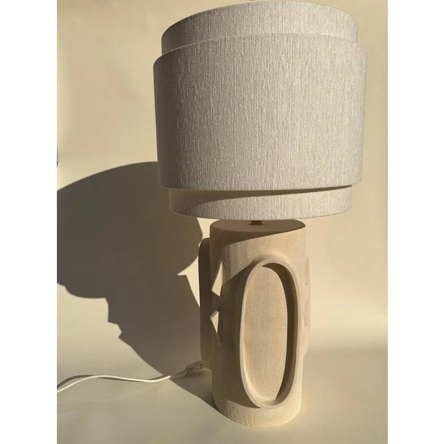 Bas Relief Table Lamp by Olivia Cognet For Sale - Image 4 of 6