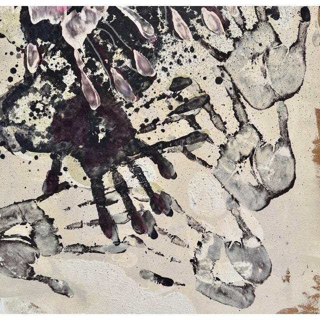 Jan Meyer, Handprint, 1981, Oil on Paper For Sale - Image 4 of 7