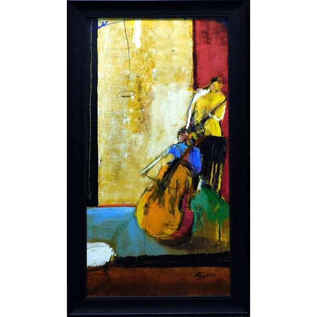 "Spirit Series X2" Contemporary Helen Zarin Abstract Figurative Oil Painting, Framed For Sale