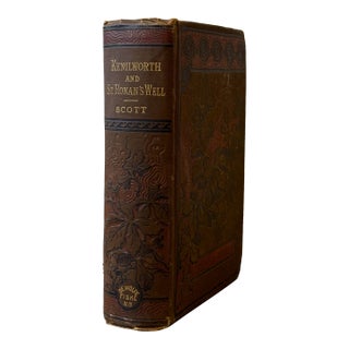 Antique Book Leather Bound - Kenilworth and St. Ronan's Well by Walter Scott For Sale