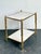 Brass Vintage Brass Faux Bois Two-Tier Table For Sale - Image 8 of 12