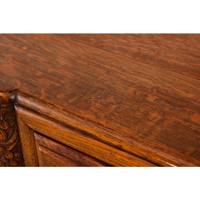 Vintage Art Deco Carved Oak Buffet Sideboard For Sale - Image 17 of 18