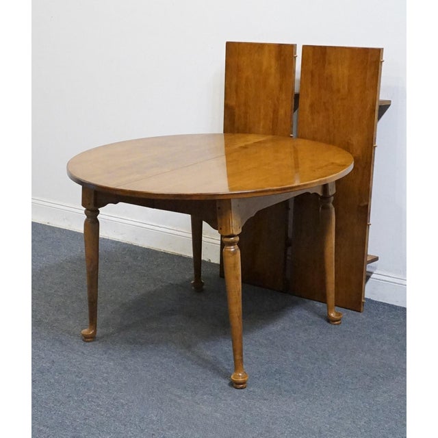 Wood Ethan Allen Circa 1776 Collection Solid Maple Early American 74" Dining Table 18-6803 For Sale - Image 7 of 11