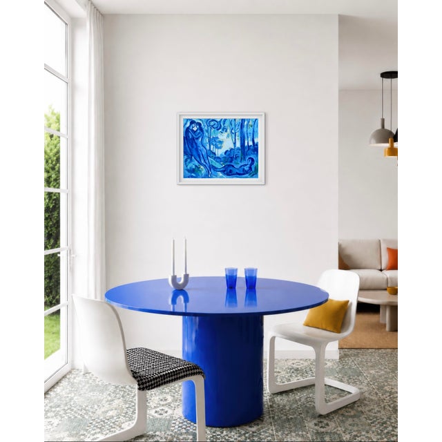 2020s Between Worlds - Original Oil Painting Blue Toned Series For Sale - Image 5 of 8