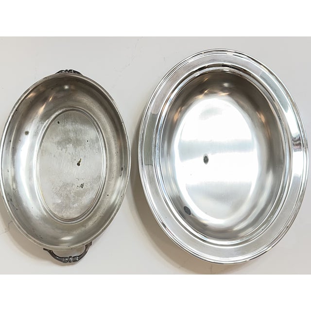 Silver Serving Dish With Glass Insert For Sale - Image 15 of 15