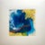 This piece is a bold abstract painting in shades of bright blues and yellows. It has bold brush strokes and expressionist...